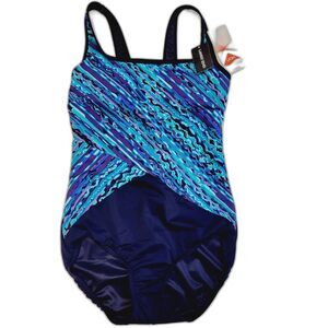 NWT Land's End Tummy Control Scoop Neck Tugless One Piece Size 4 Swimsuit